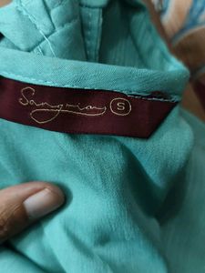 Beautiful Teal ALine Kurta Set