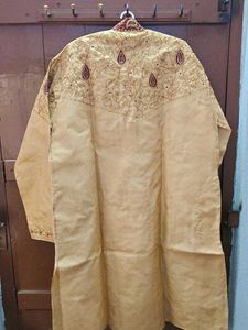 Bengali style Embroidered tussar Silk Kurta