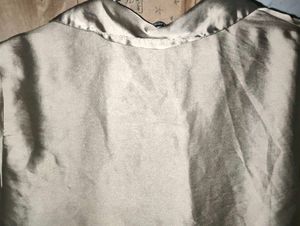Satin Button-Up Shirt