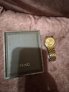 Vintage Seiko Radio Wave Control Gold Watch