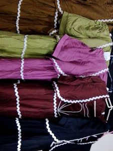 Purple Ethnic Kurta with White Trim
