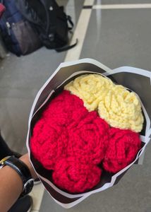 Handmade Crochet Rose Bouquet
