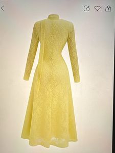 yello sheer A line dress