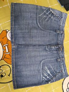 Classic Blue Denim Mini Skirt