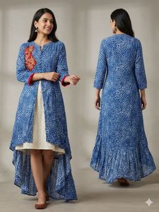 Elegant Blue Printed Kurta