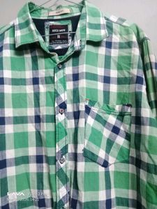 Men's Green Checkered Casual Shirt