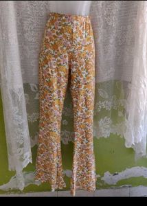 Retro Floral Bell Bottom Pants