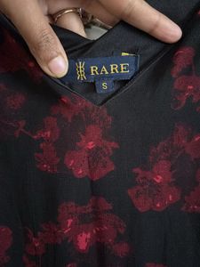 Beautiful Rare Black And Red Gown Dress