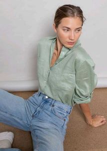 New with tag Korean Elegant Light Green Oversized