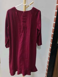 Maroon Shift Dress