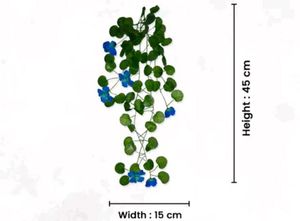 Hanging Artificial Blue Flower Plant set of 1