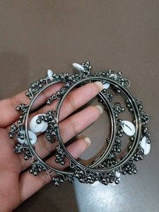 Shell &amp; Metal Bangle Set