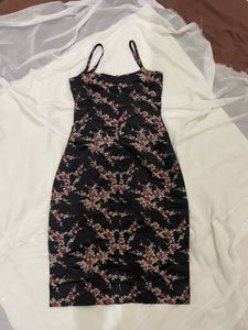 Black Floral Slip Dress