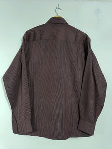 Dark Maroon Stripes Shirt (Men)
