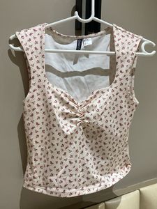 HM Floral Ruched Top