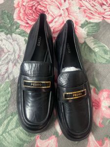Pedro Black Leather Loafers
