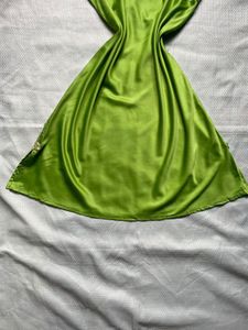 Silky Green Slip Dress