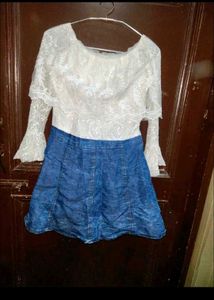 Lace Top & Denim dress