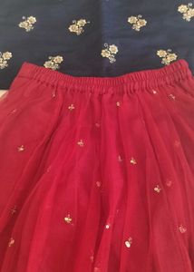 Girls' Ethinc Festive Top and Skirt Set