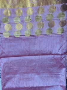 Elegant Pink Saree with Gold Border