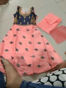 4 colour available Girls' Ethnic Dress with Dupatt