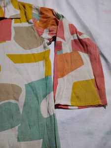 Colorful Abstract Print Shirt