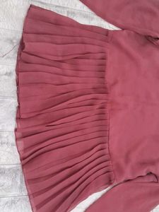 Pleated Long Sleeve Top