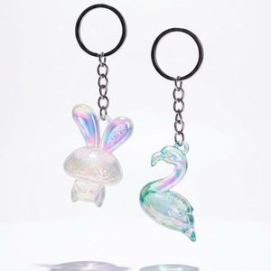 Cute Bunny &amp; Flamingo Keychain Set