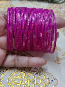 3 Set Of Glass Bangles 2.2 Size Beautiful Green Pi