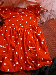 Cute  Red Polka Dot Baby Dress
