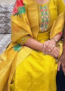 heavy Beautiful mustard Kurta Set