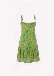 Green Floral Mini Dress