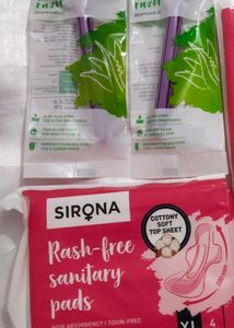 Sirona 1 Sanitary Pads With 2 Razor Combo