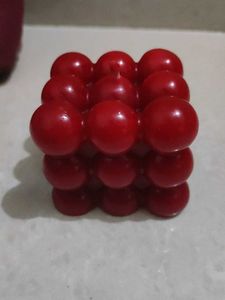 Red Bubble Cube Candle scented