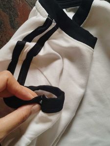 Striped bow  crop top