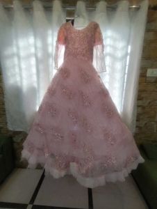 Beautiful Pink Embellished Gown
