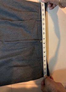 Classic Grey Pleated Korean Formal Trousers