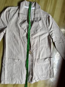 Elegant Beige Linen Blazer