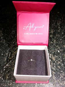 Giva Silver Diamond Ring with Box