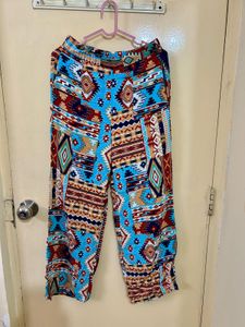 Boho Patchwork Palazzo Pants