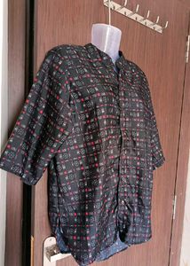 Patterned Short Sleeve Tunic