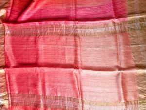 Pure Tussar Silk Multishade Saree