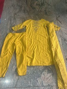 Yellow Kurta Set with Dupatta