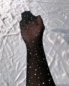 Rhinestone Black fishnet Stocking