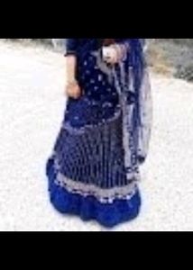 Stunning Navy Blue siqvens Lehenga Choli