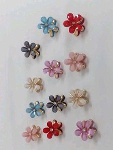 Cute Mini Flower Hair Claws - Set of 12