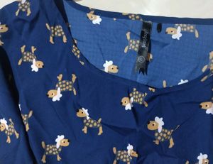 Poodle Dog Print Top