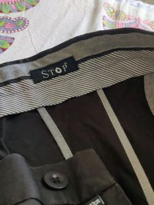 Stop Brand Men's Black Trouser