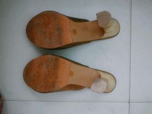 Bronze "Queen's" Heeled Mules