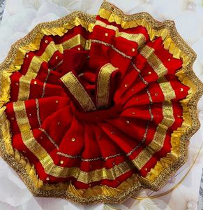 Laddu Gopal Fancy Dress Fabric Sefon Size 4,5,6,7